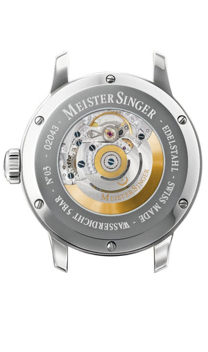 MeisterSinger : Nº3 43mm White with Gold - The Independent Collective