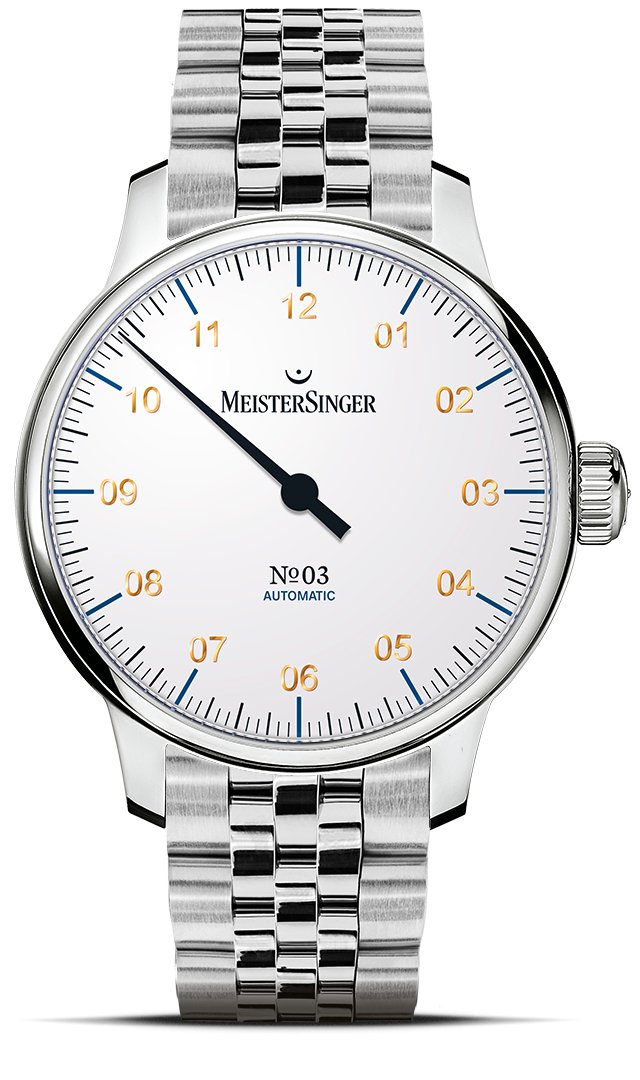 MeisterSinger : Nº3 43mm White with Gold - The Independent Collective