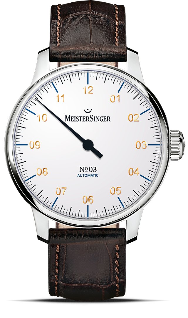 MeisterSinger : Nº3 43mm White with Gold - The Independent Collective