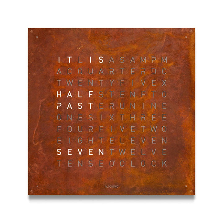 Qlocktwo Collectors Edition Large Rust 90cm x 90cm : Made to Order - The Independent Collective Watches