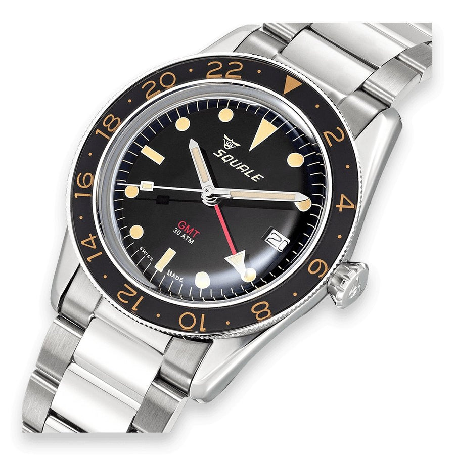 Squale Sub 39 Vintage GMT Black - The Independent Collective