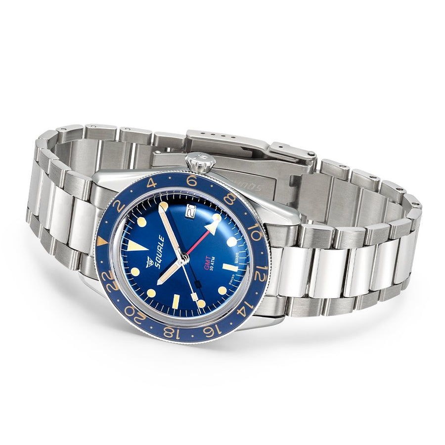 Squale Sub 39 Vintage GMT Blue - The Independent Collective